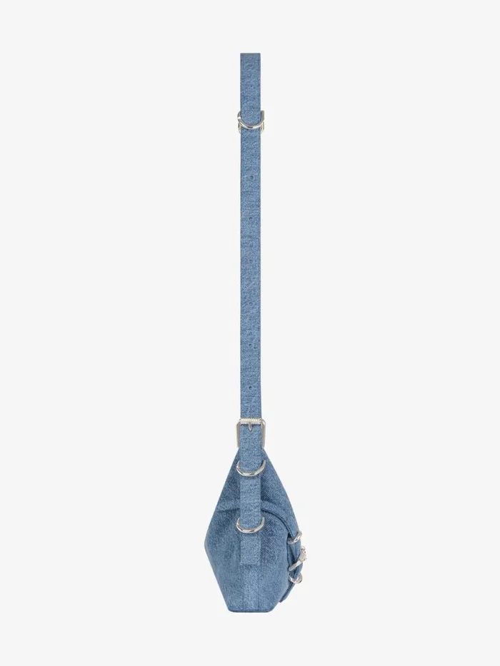 Women Crossbody Bags Givenchy Mini Voyou Bag In Denim Medium Blue Women Crossbody Bags Givenchy Mini Voyou Bag In Denim Medium Blue