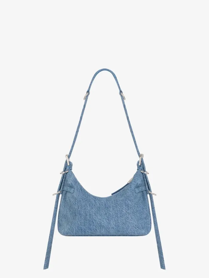 Women Crossbody Bags Givenchy Mini Voyou Bag In Denim Medium Blue Women Crossbody Bags Givenchy Mini Voyou Bag In Denim Medium Blue
