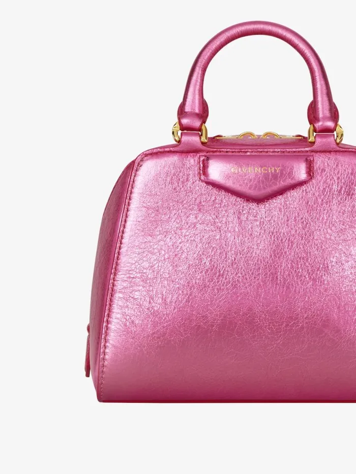 Women Crossbody Bags Givenchy Nano Antigona Cube Bag In Laminated Leather Raspberry Women Crossbody Bags Givenchy Nano Antigona Cube Bag In Laminated Leather Raspberry