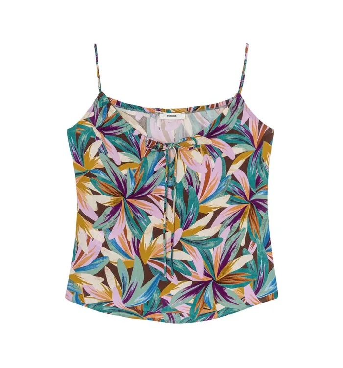 Women Dainty Strap Top 8211 Green Print Promod Tops Women Dainty Strap Top 8211 Green Print Promod Tops