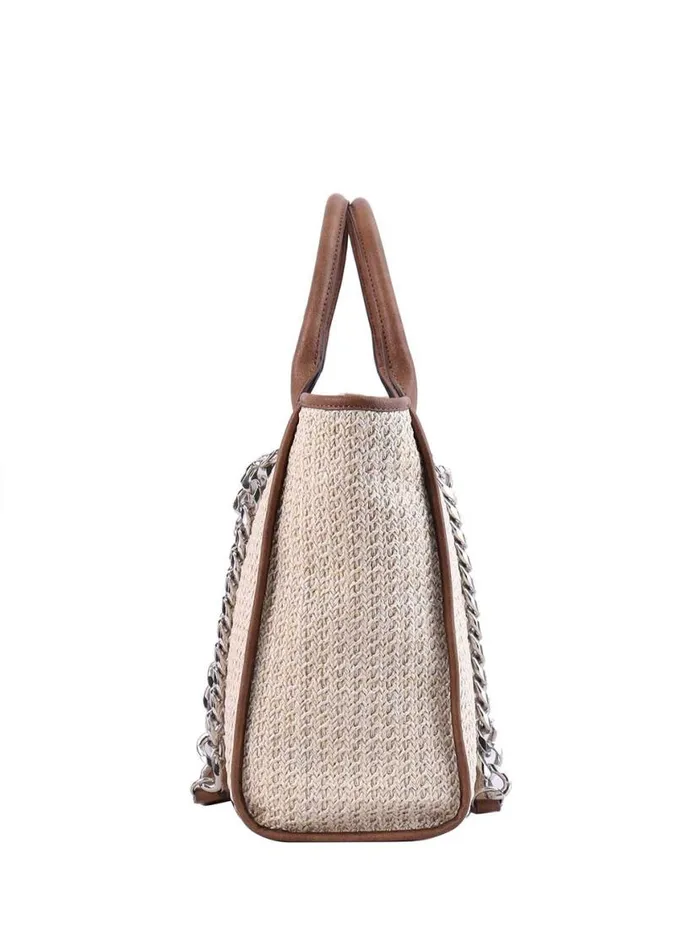 Women Dani Tote In Almond Brown Glitter Jessica Simpson Crossbody