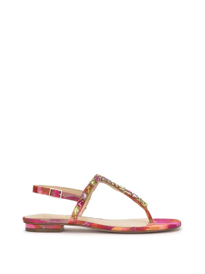 Women Dehna Embellished Sandal In Red Combo Jessica Simpson Flats