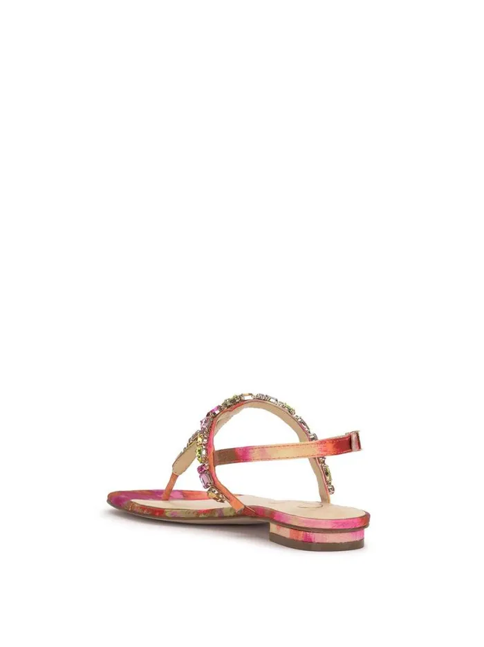 Women Dehna Embellished Sandal In Red Combo Jessica Simpson Flats