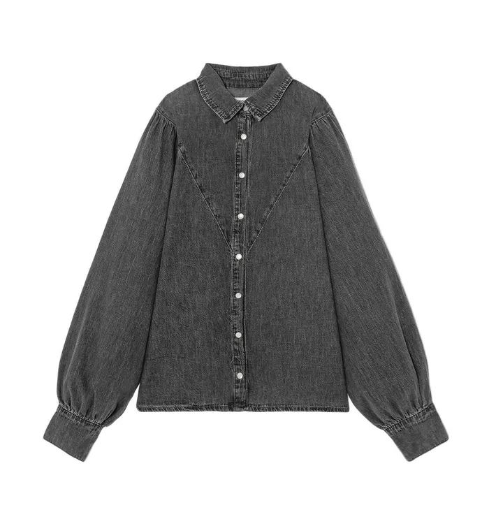 Women Denim Shirt 8211 Grey Denim Promod Shirts And Tunics Women Denim Shirt 8211 Grey Denim Promod Shirts And Tunics