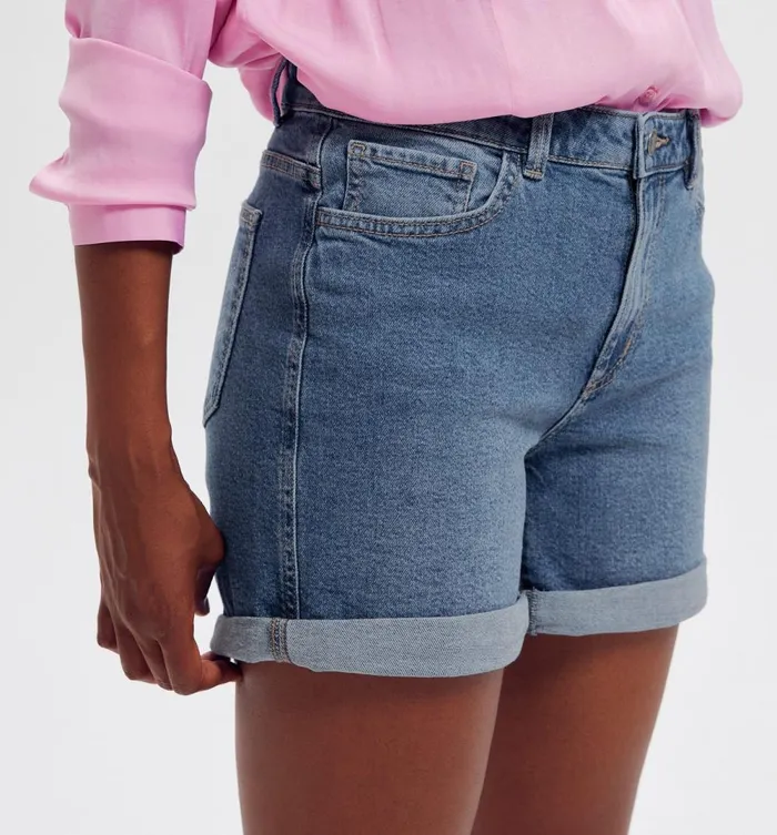 Women Denim Shorts 8211 Medium Denim Promod Shorts Women Denim Shorts 8211 Medium Denim Promod Shorts