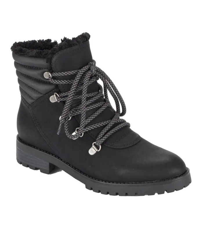 Women Dennison Lace Up Boot Black Baretraps Booties