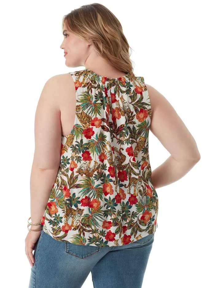 Women Dorris Tank In Jungle Parade Jessica Simpson Tops and Tees