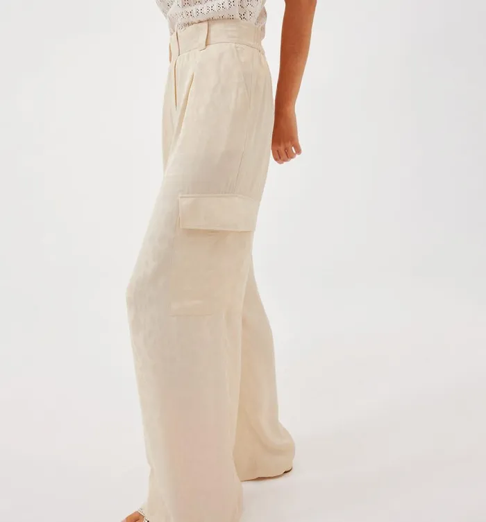 Women Drapy Cargo Trousers 8211 Beige Promod Trousers Women Drapy Cargo Trousers 8211 Beige Promod Trousers