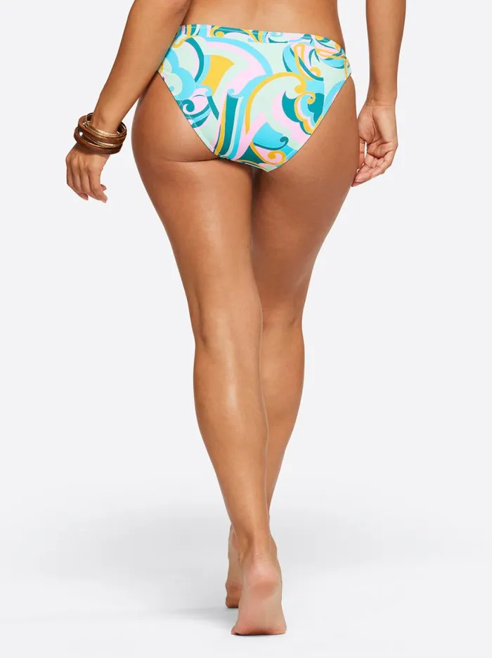 Women Dream State String Side Hipster In Blue Multi Jessica Simpson Swim