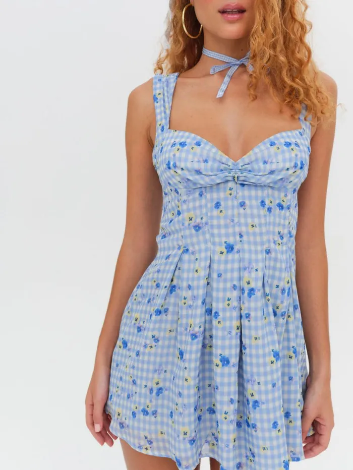 Women Dresses For Love and Lemons August Mini Dress Blue Women Dresses For Love and Lemons August Mini Dress Blue