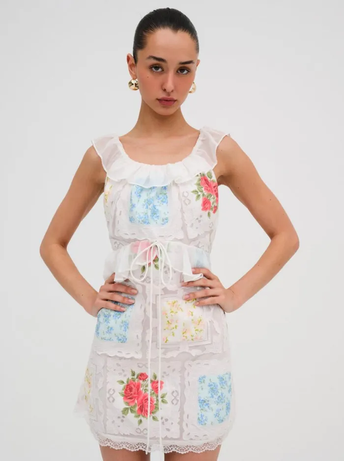 Women Dresses For Love and Lemons Aviana Mini Dress White
