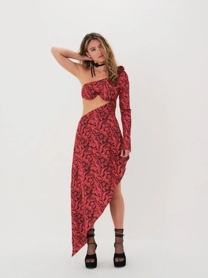 Women Dresses For Love and Lemons Davina Maxi Dress Red