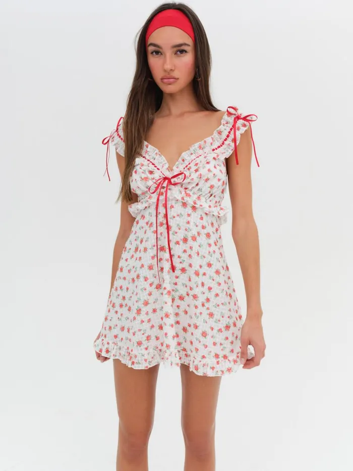 Women Dresses For Love and Lemons Gidget Mini Dress Red Women Dresses For Love and Lemons Gidget Mini Dress Red