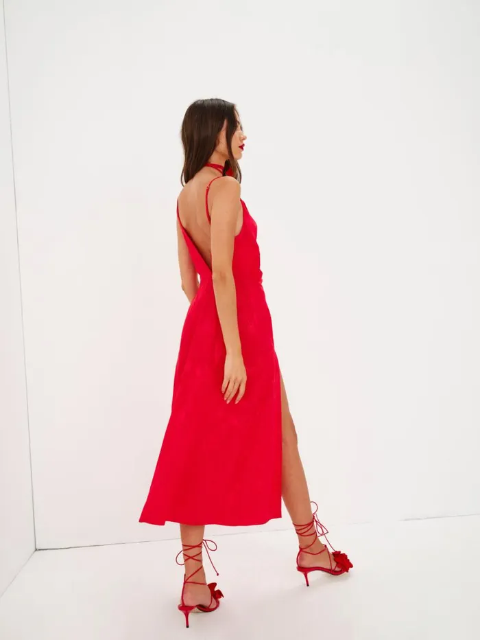 Women Dresses For Love and Lemons Ilana Midi Dress Red Women Dresses For Love and Lemons Ilana Midi Dress Red