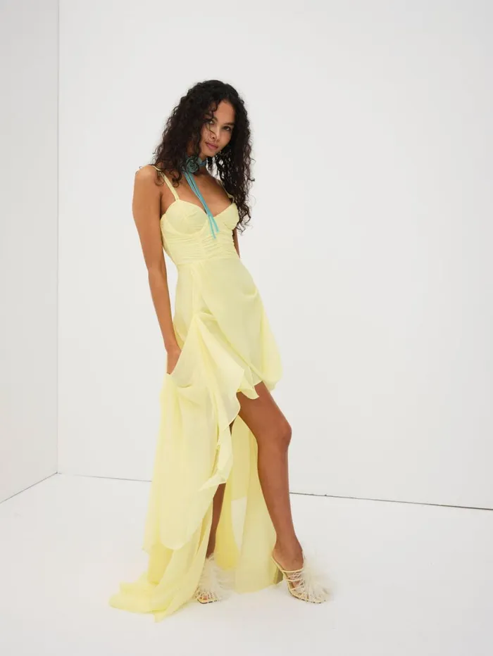 Women Dresses For Love and Lemons June Maxi Dress Yellow Women Dresses For Love and Lemons June Maxi Dress Yellow