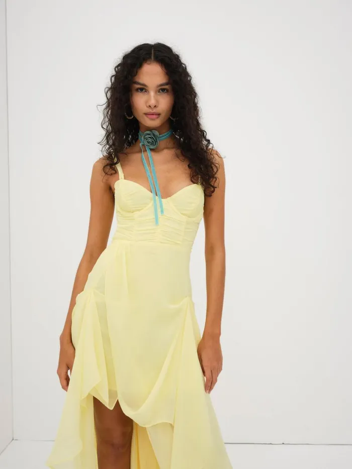 Women Dresses For Love and Lemons June Maxi Dress Yellow Women Dresses For Love and Lemons June Maxi Dress Yellow