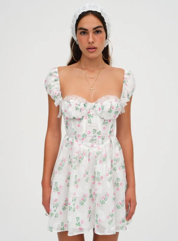 Women Dresses For Love and Lemons Remi Mini Dress White