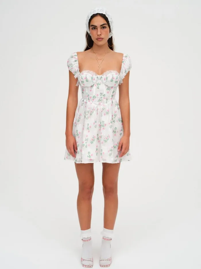 Women Dresses For Love and Lemons Remi Mini Dress White Women Dresses For Love and Lemons Remi Mini Dress White