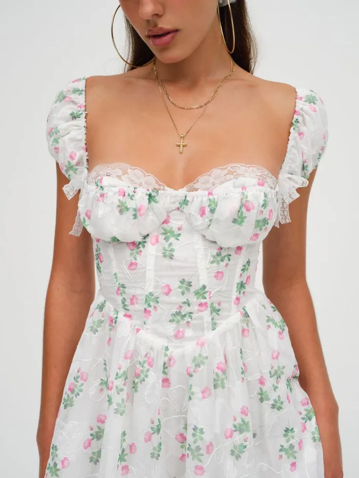 Women Dresses For Love and Lemons Remi Mini Dress White Women Dresses For Love and Lemons Remi Mini Dress White
