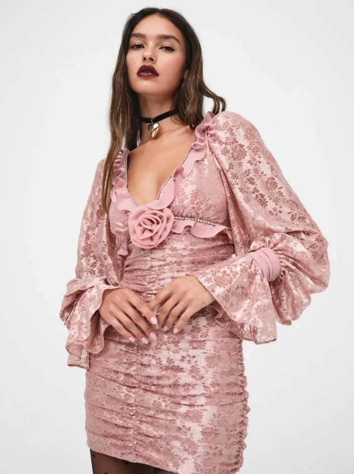 Women Dresses For Love and Lemons Shawn Mini Dress Pink