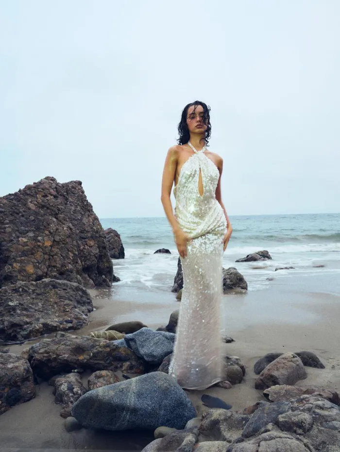 Women Dresses For Love and Lemons Sydney Sequin Maxi Dress Neutral Women Dresses For Love and Lemons Sydney Sequin Maxi Dress Neutral