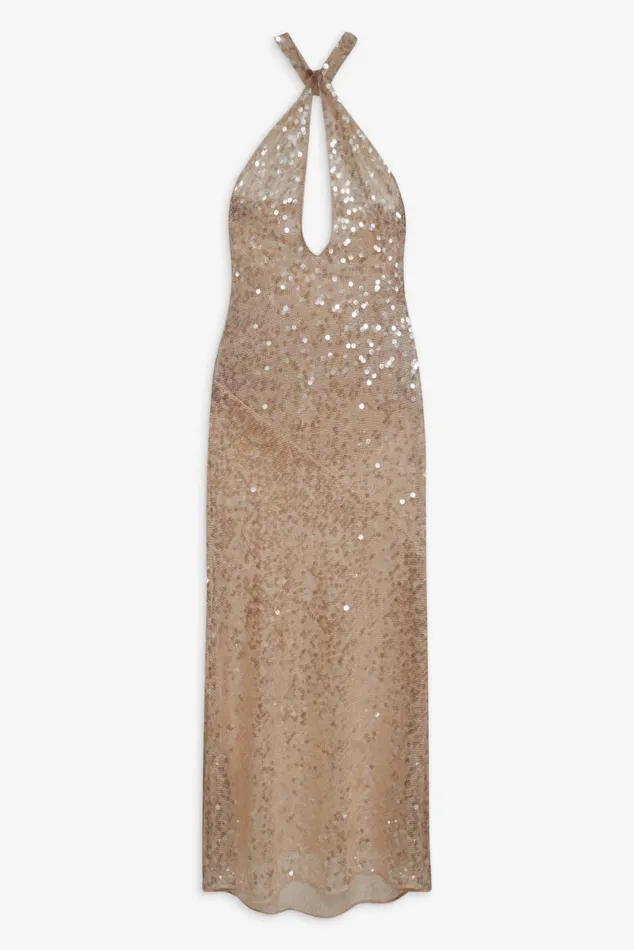 Women Dresses For Love and Lemons Sydney Sequin Maxi Dress Neutral Women Dresses For Love and Lemons Sydney Sequin Maxi Dress Neutral