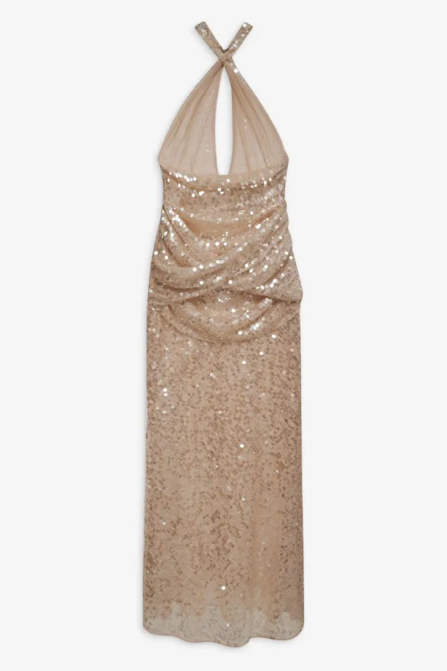 Women Dresses For Love and Lemons Sydney Sequin Maxi Dress Neutral Women Dresses For Love and Lemons Sydney Sequin Maxi Dress Neutral