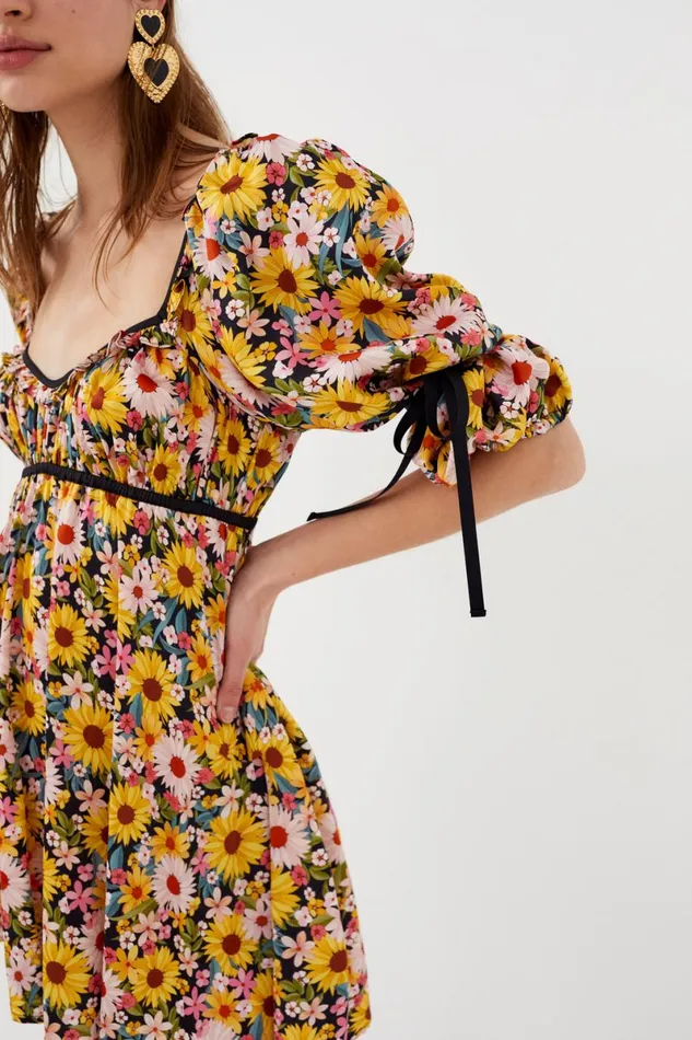 Women Dresses For Love and Lemons Sylvia Mini Dress Yellow Women Dresses For Love and Lemons Sylvia Mini Dress Yellow