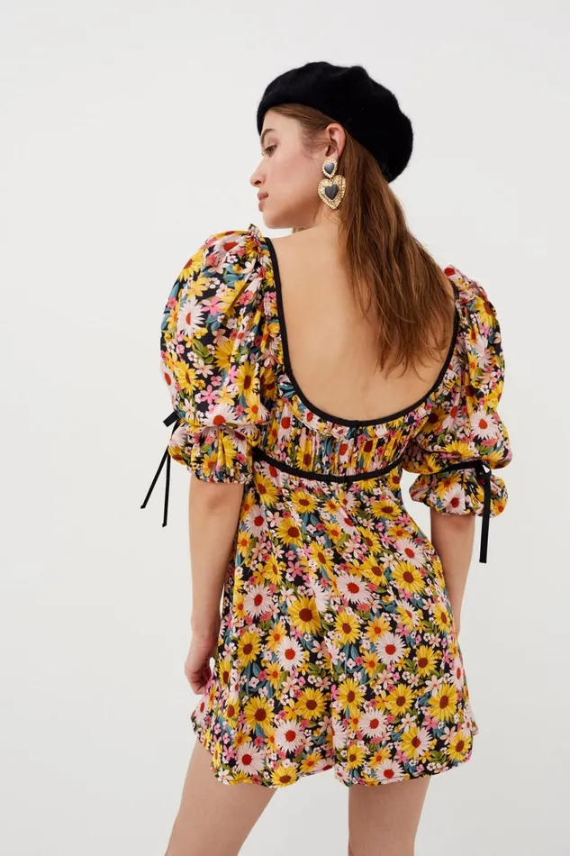Women Dresses For Love and Lemons Sylvia Mini Dress Yellow Women Dresses For Love and Lemons Sylvia Mini Dress Yellow