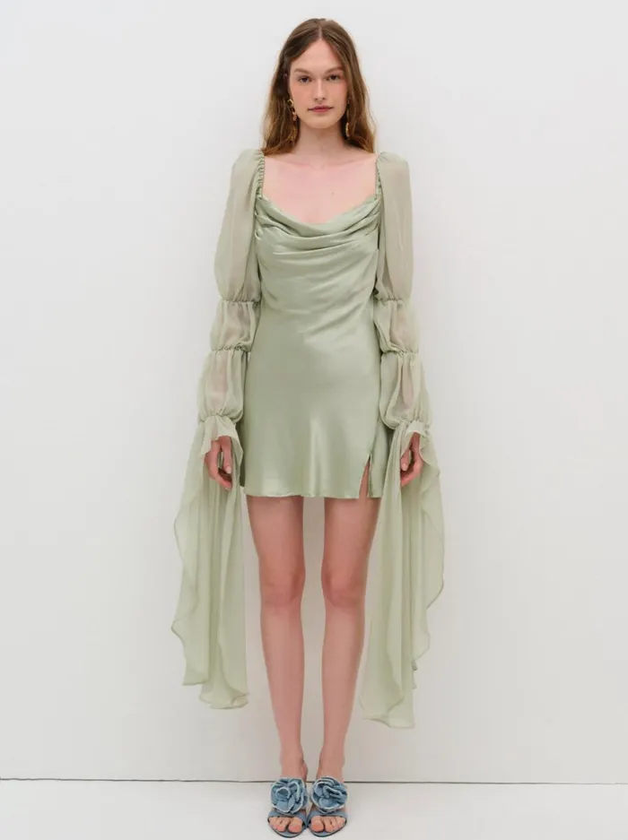 Women Dresses For Love and Lemons Willow Mini Dress Green
