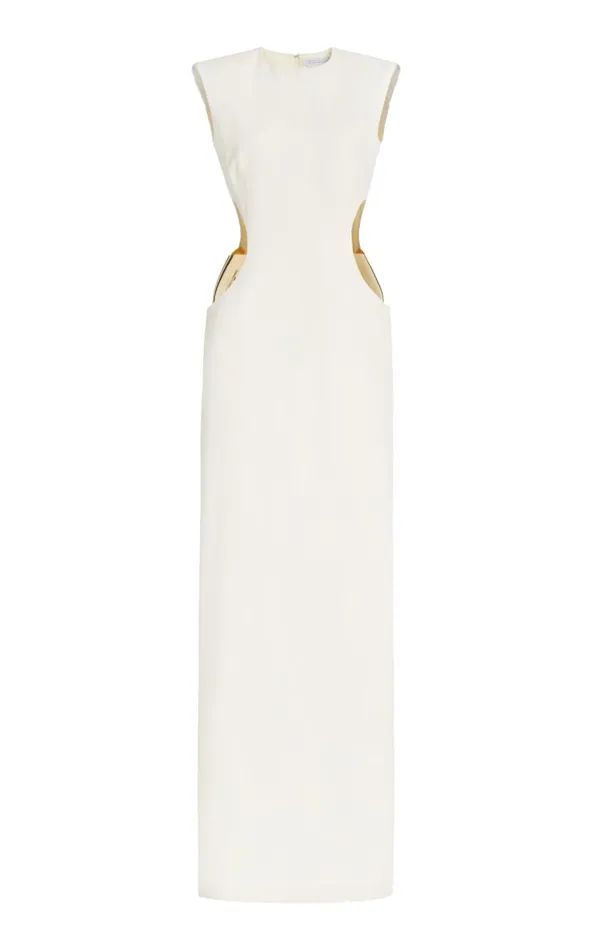 Women Dresses Gabriela Hearst Faith Dress In Ivory Silk Wool Cady