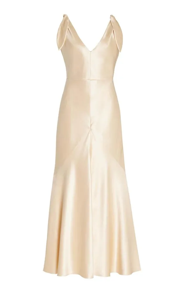 Women Dresses Gabriela Hearst Havilland Dress In Champagne Silk
