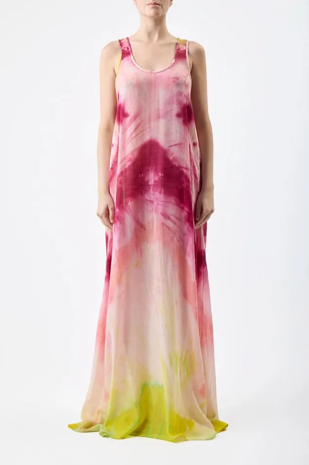 Women Dresses Gabriela Hearst Niki Dress In Multi Tie Dye Cashmere