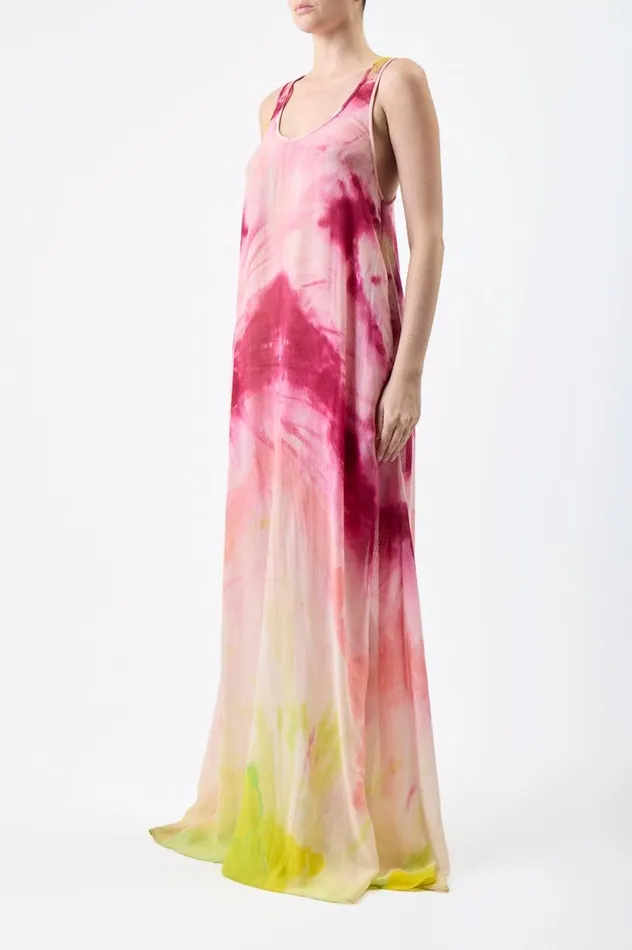 Women Dresses Gabriela Hearst Niki Dress In Multi Tie Dye Cashmere