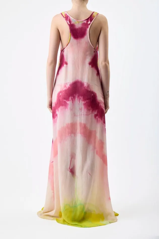 Women Dresses Gabriela Hearst Niki Dress In Multi Tie Dye Cashmere