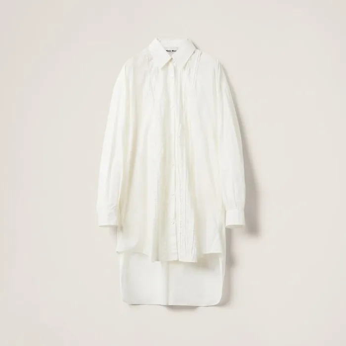 Women Dresses Miu Miu Batiste Dress Ivory