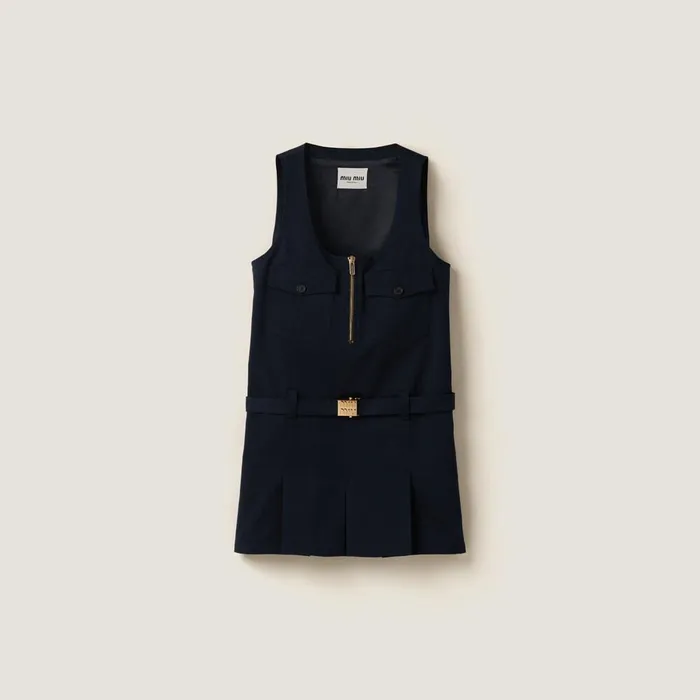Women Dresses Miu Miu Chino Dress Navy