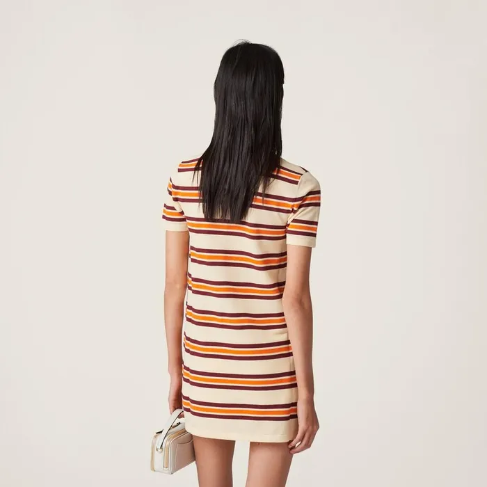 Women Dresses Miu Miu Silk And Cotton Polo Dress Cream Women Dresses Miu Miu Silk And Cotton Polo Dress Cream