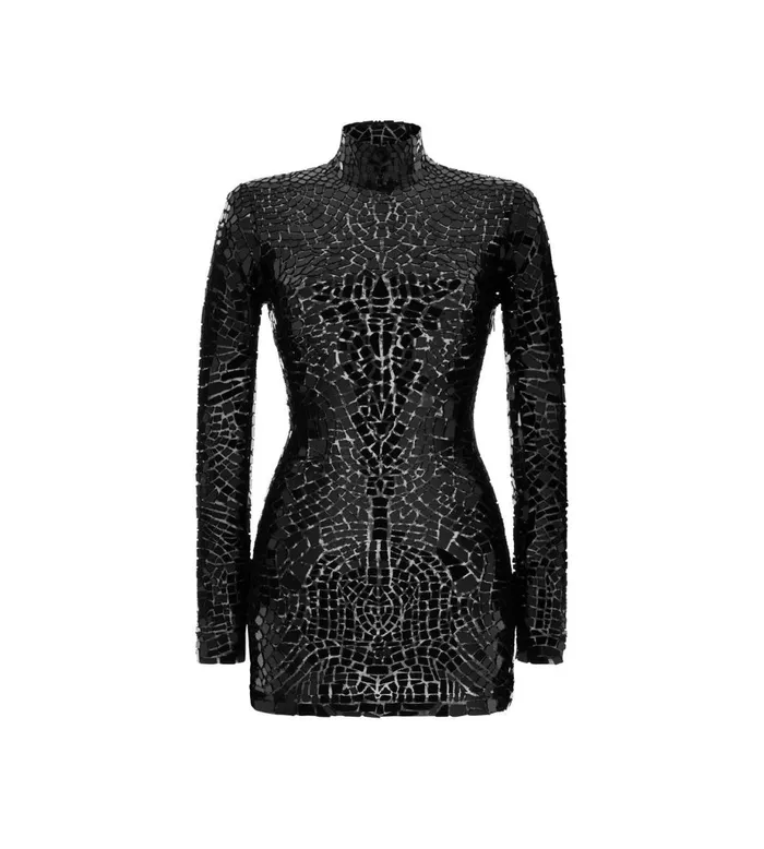 Women Dresses Tom Ford Broken Mirror Mini Dress Black