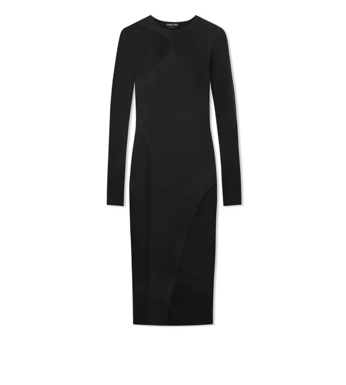 Women Dresses Tom Ford Crepe Jersey Tubino Dress Black