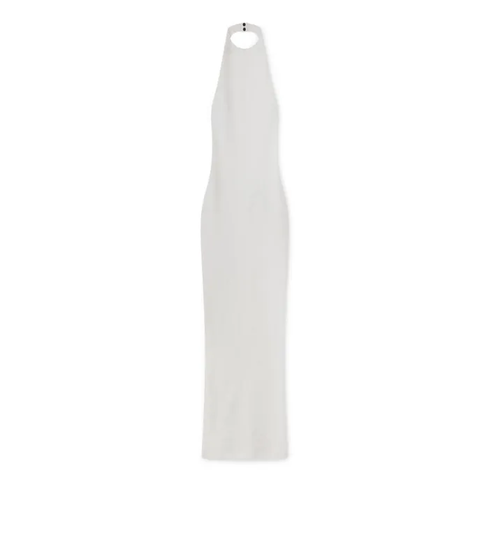 Women Dresses Tom Ford Stretch Wool Rib Open Back Dress Chalk