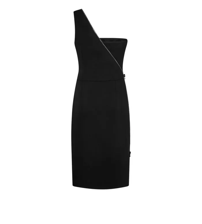 Women Dresses Tom Ford Viscose Stretch Cady One Shoulder Cocktail Dress Black Women Dresses Tom Ford Viscose Stretch Cady One Shoulder Cocktail Dress Black