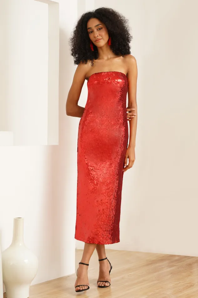 Women Dresses YUMI KIM ARIANA DRESS Red Sequins