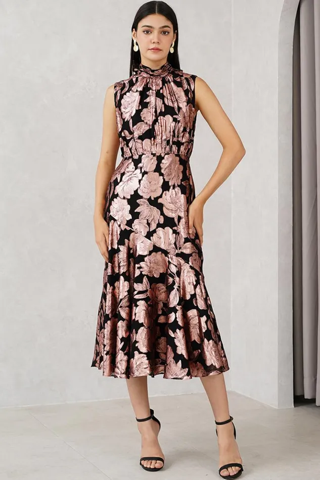Women Dresses YUMI KIM Bellen Brocade Dress Party Cocktail Dress Brocade Rose Black