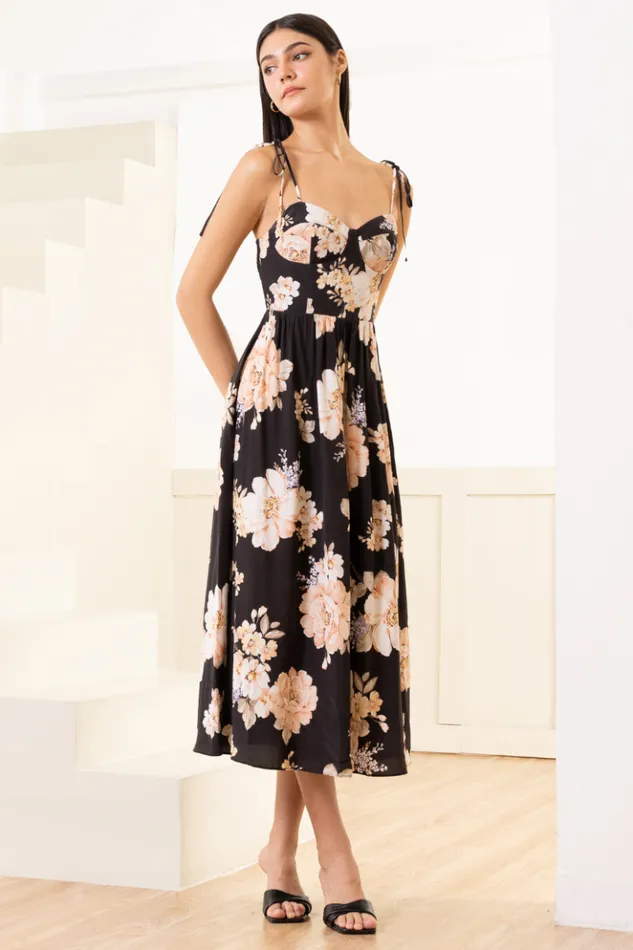 Women Dresses YUMI KIM CLEO MIDI DRESS Blossom Black