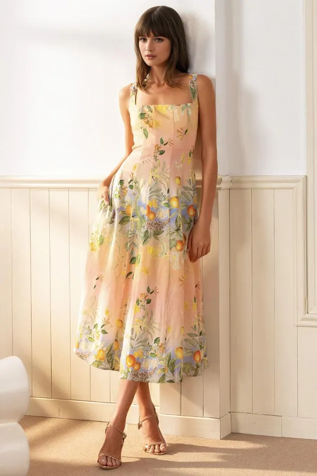 Women Dresses YUMI KIM SIENNA DRESS Coastal Grove Sunset