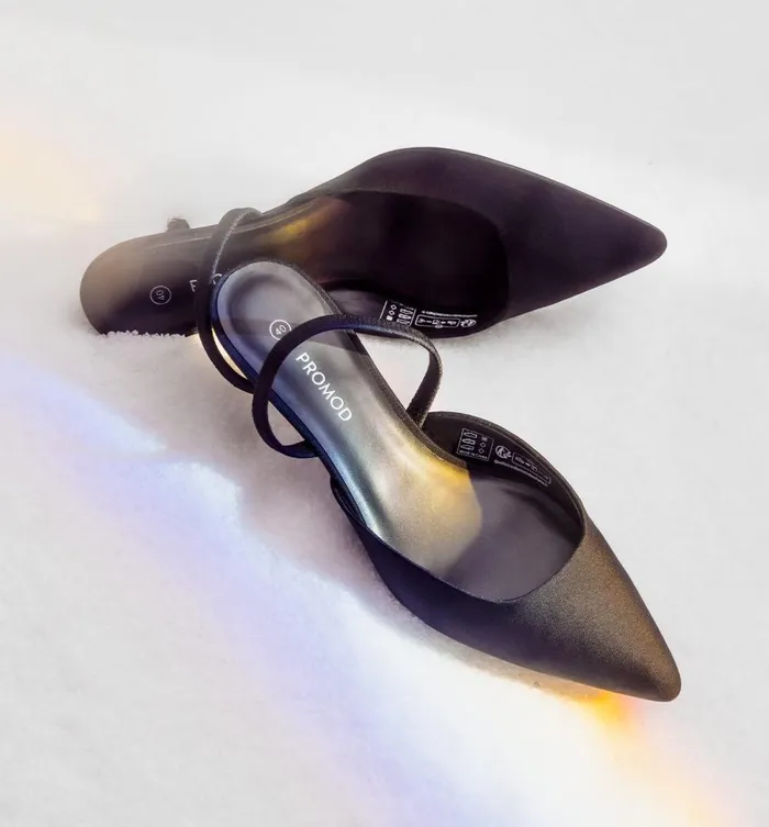 Women Elegant SlipOn Heels 8211 Black Promod Shoes