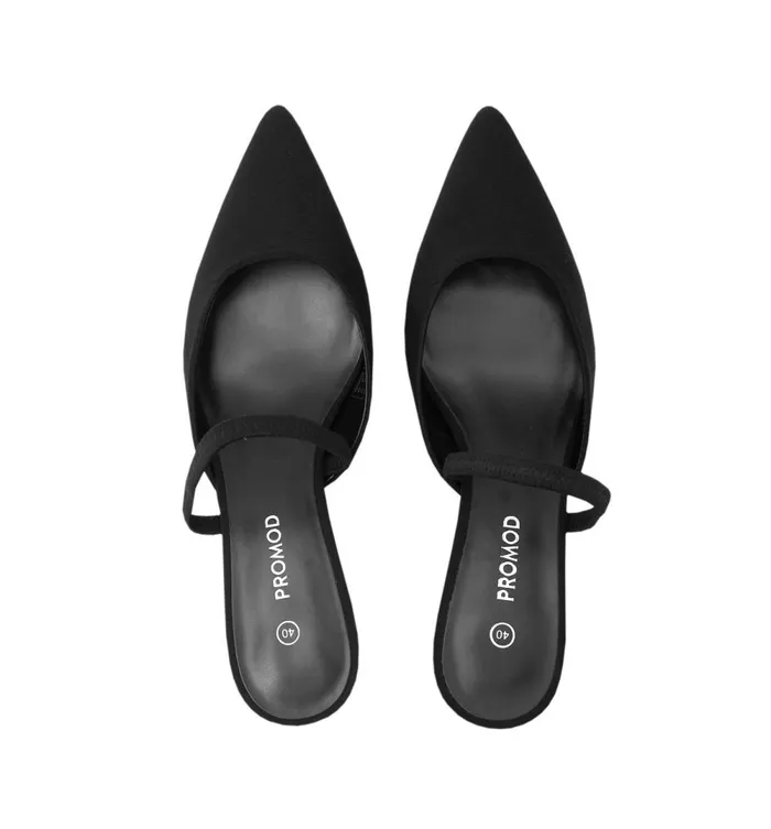 Women Elegant SlipOn Heels 8211 Black Promod Shoes Women Elegant SlipOn Heels 8211 Black Promod Shoes