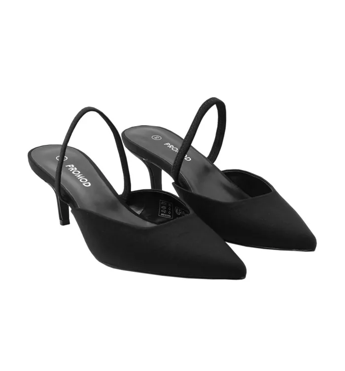Women Elegant SlipOn Heels 8211 Black Promod Shoes Women Elegant SlipOn Heels 8211 Black Promod Shoes