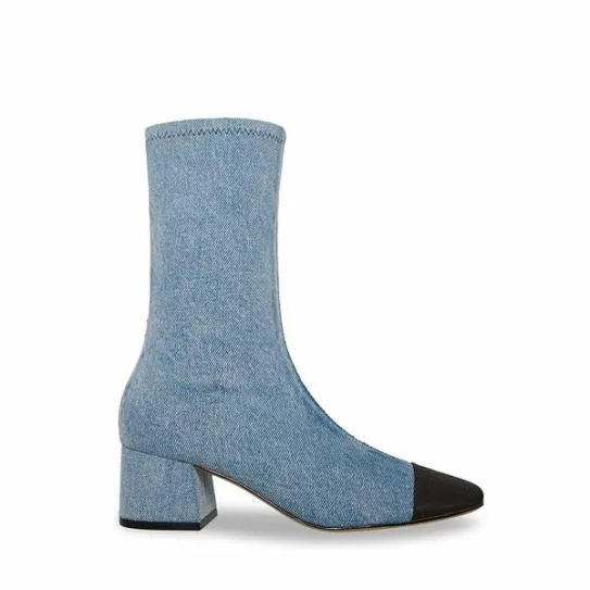Women ELISHA DENIM FABRIC Denim Fabric Steve Madden Boots and Booties